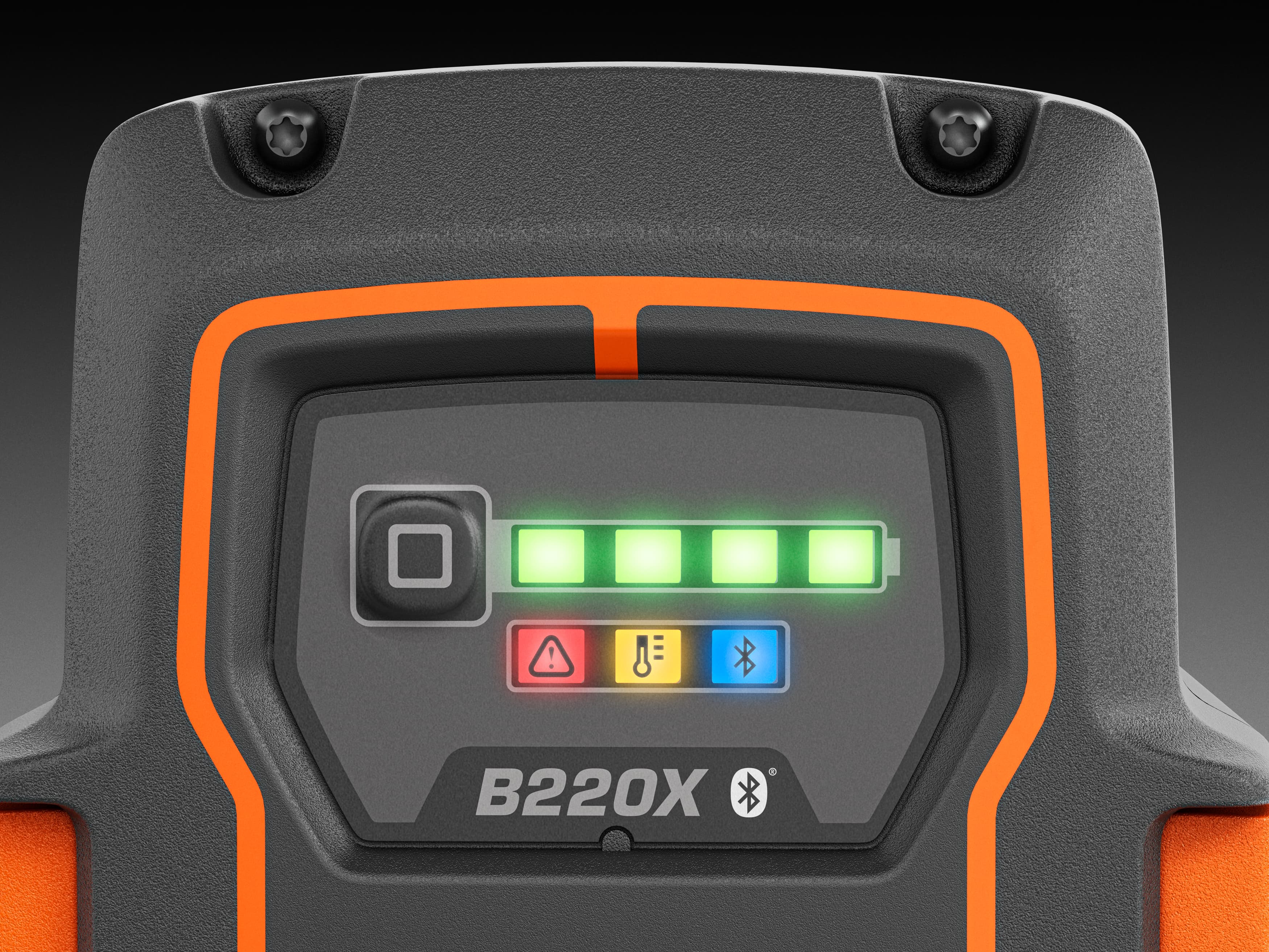 The user interface provides clear LED-overview on charging status, battery temperature information and Bluetooth® wireless connection. image
